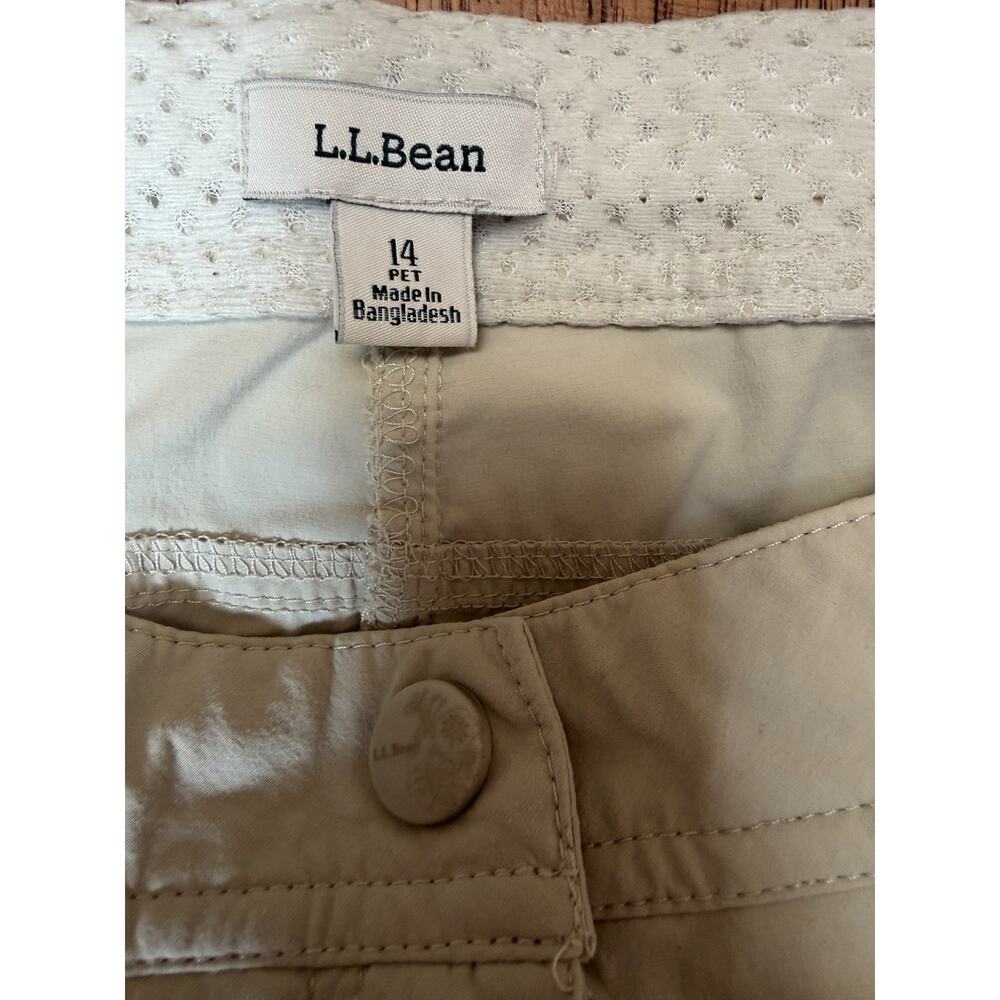 L.L. Bean Womens Size 14 Ivory Hiking Pants 95% Nylon Super Light - Picture 4 of 9